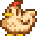 gif of blue chicken walking from stardew valley